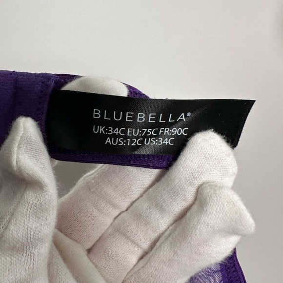 BlueBella NWT, Purple Lace Bra, Coquette, Zesty, Confidently Sexy 34C - Picture 11 of 12
